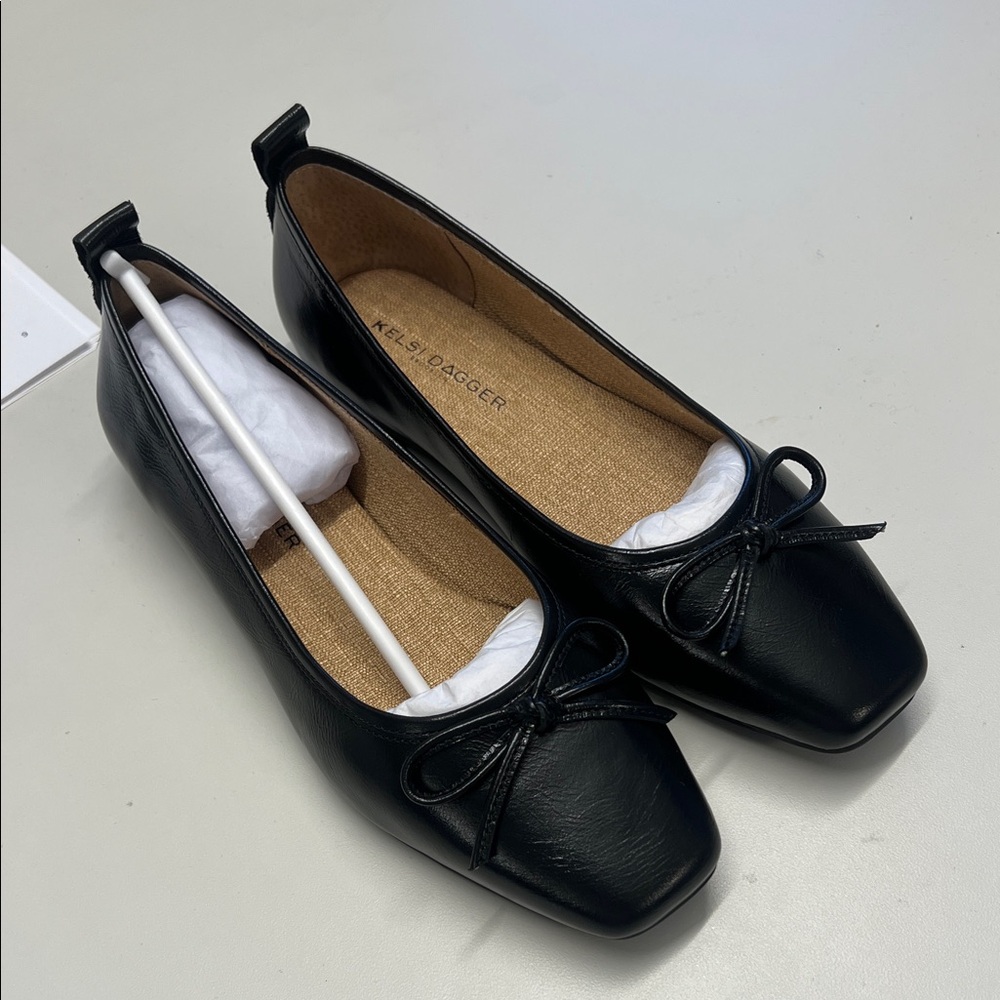 Kelsi Dagger Black Ballet Flats